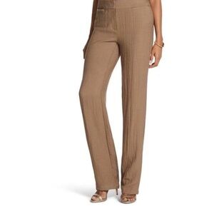 Chico's Taupe Travelers Collection Pants Size 2 Large Welt Pockets